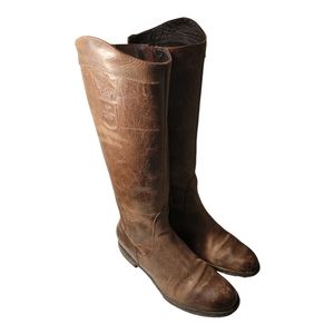Lyard 15403 Edmont Long Leather Boot For Women/Brown Leather Riding Boots